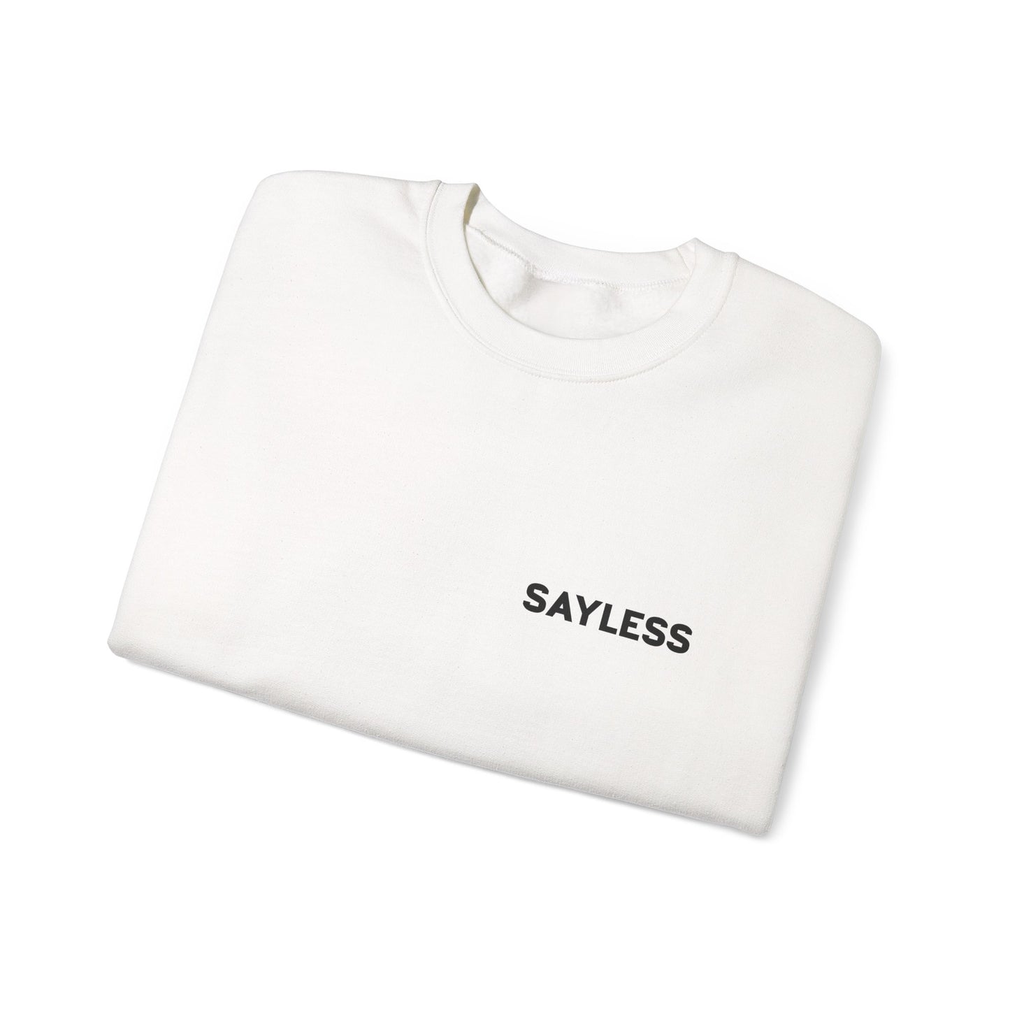 Sayless Unisex Crewneck Sweatshirt with QR Code | Trendy Casual Wear | Perfect Gift for Friends