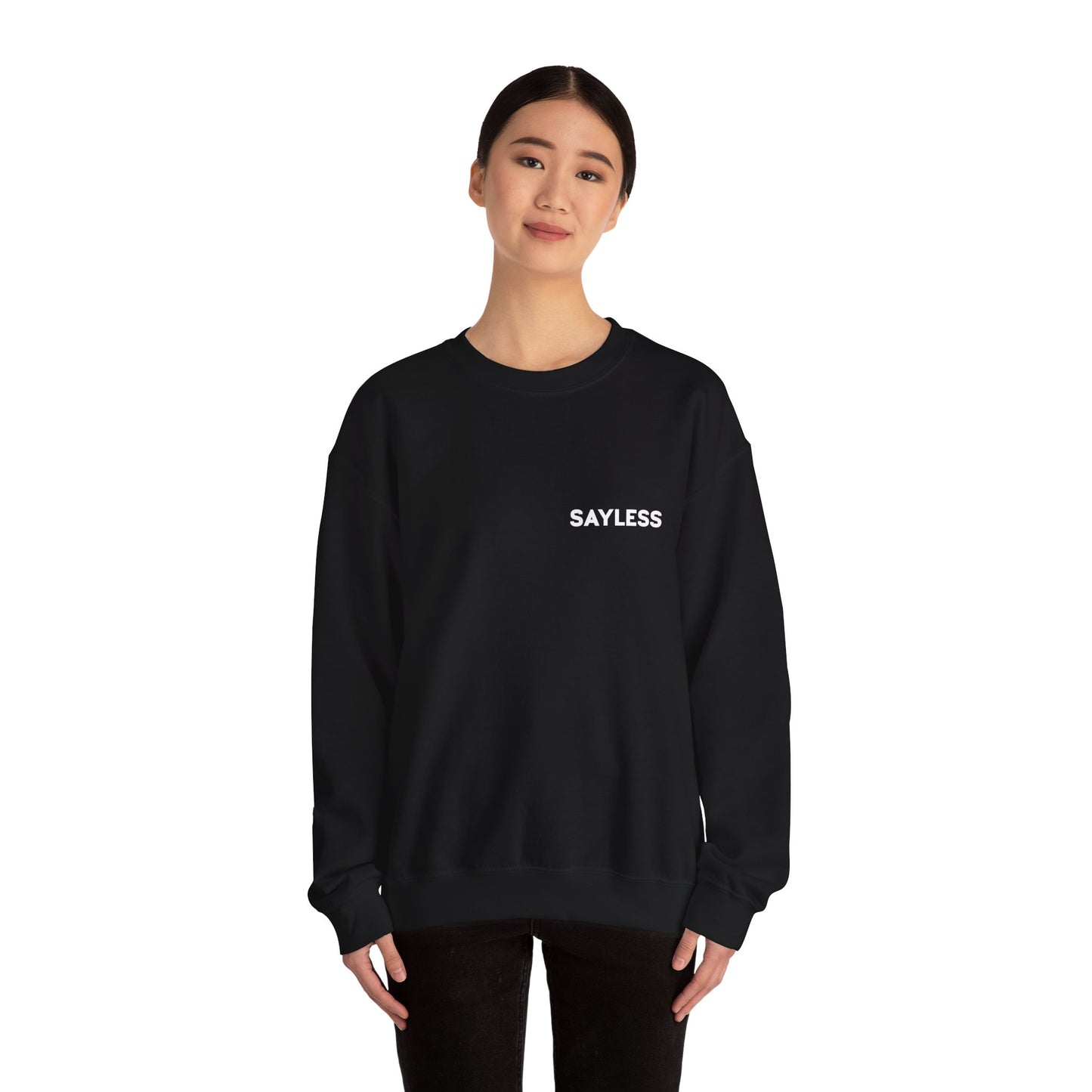 Sayless Unisex Heavy Blend Crewneck Sweatshirt with QR Code
