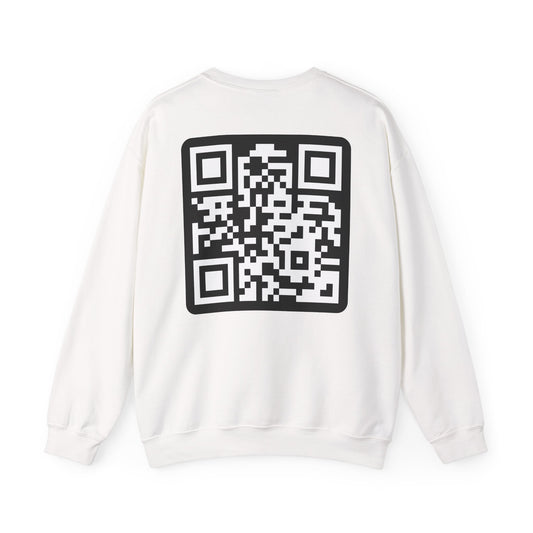 Sayless Unisex Crewneck Sweatshirt with QR Code | Trendy Casual Wear | Perfect Gift for Friends