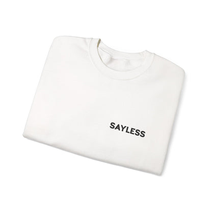 Sayless Unisex Crewneck Sweatshirt with QR Code | Trendy Casual Wear | Perfect Gift for Friends