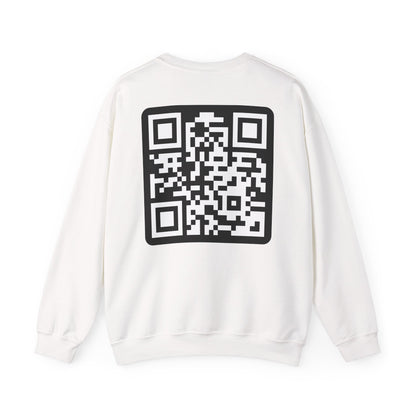 Sayless Unisex Crewneck Sweatshirt with QR Code | Trendy Casual Wear | Perfect Gift for Friends